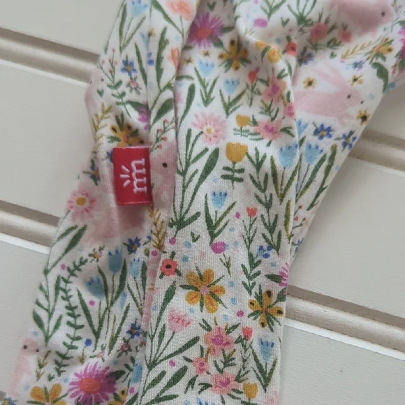 Magnetic Me Pink Floral Bunny Kids Footie - Picture 5 of 5